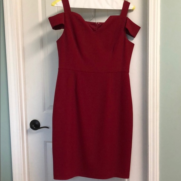 White House Black Market Dresses & Skirts - WHBM - Red cold shoulder dress (12)